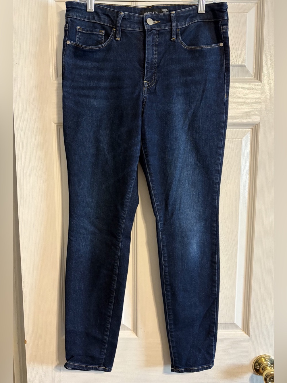 Athleta Sculptek Ultra Skinny Jeans Womens 10 Dark Wash Stretch Denim 511195